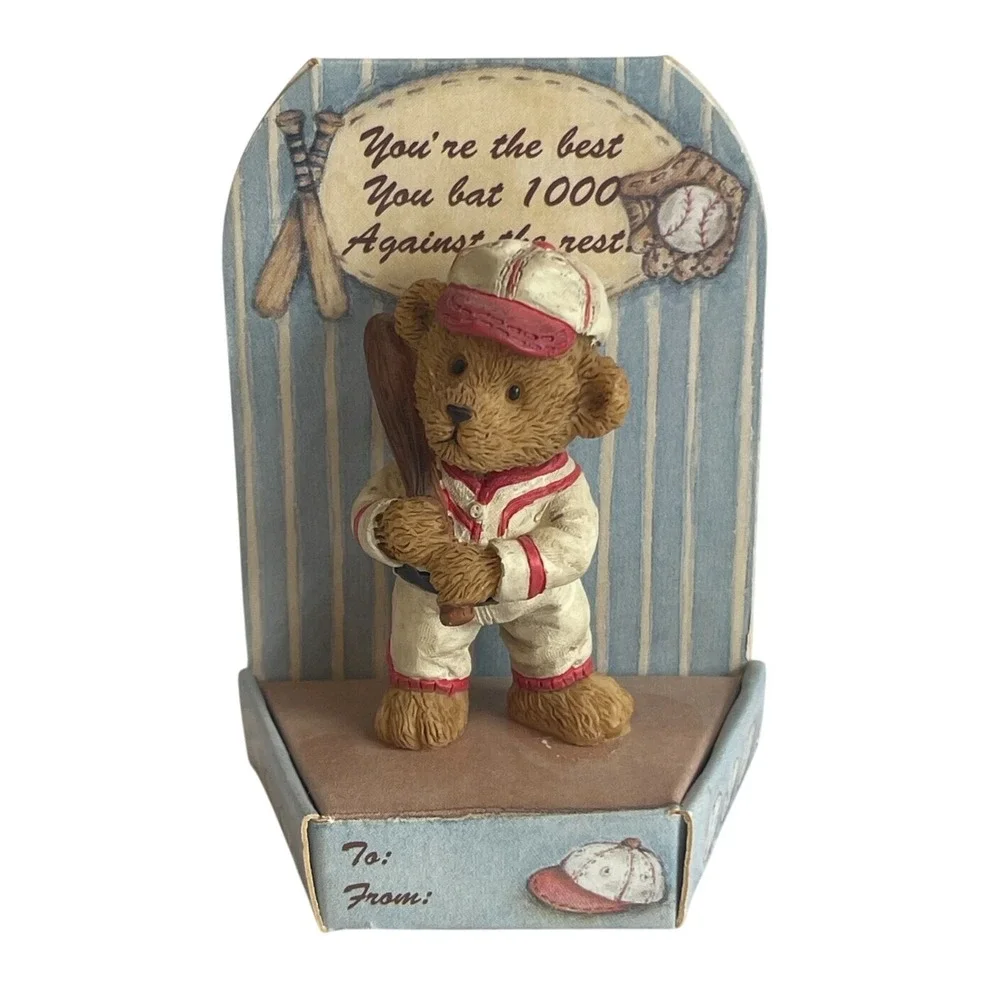 Collectible Baseball Bear Figurine‎ You're The Best, Bat 1000, Desk Decor